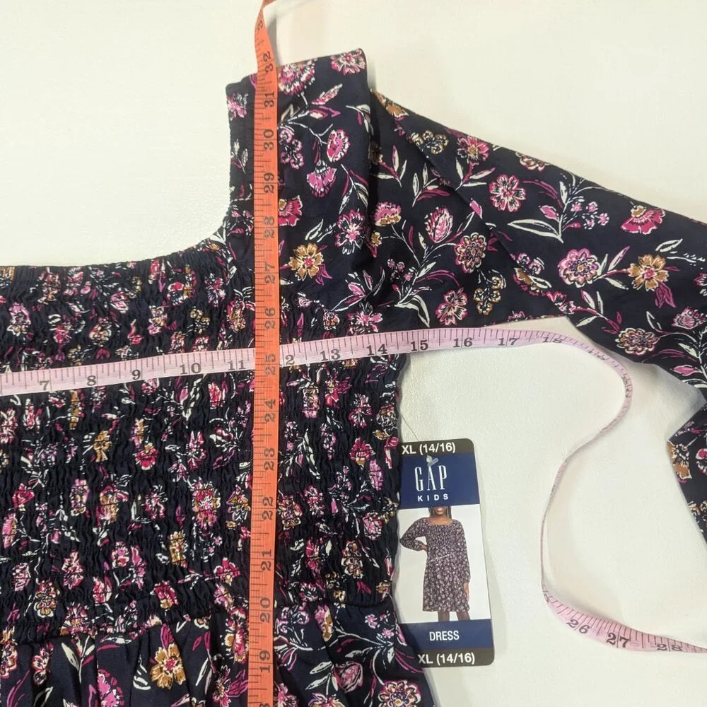 NWT Gap Kids Size XL/14-16 Navy Floral Dress